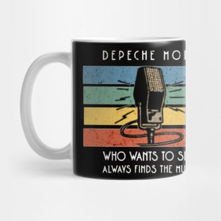 depechename/ vintage microphone art Mug